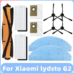 Compatibile per Xiaomi Lydsto G2 spazzola laterale principale filtro Hepa panni per mocio sacchetto per la polvere di straccio Kit di accessori di ricambio