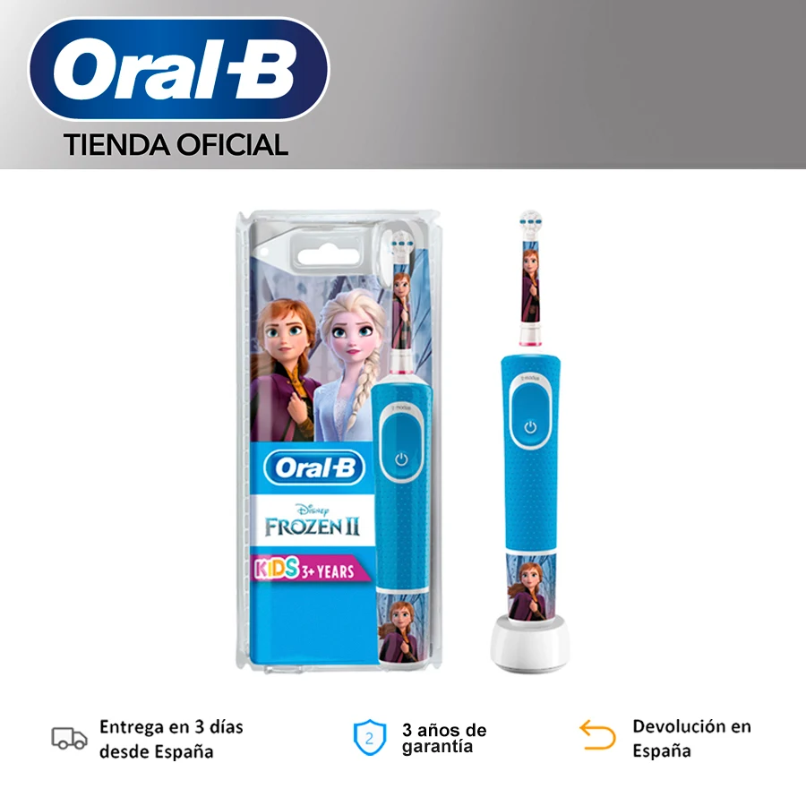 Oral B Kids Frozen 2, Kids Toothbrush, Kids Electric Toothbrush, For Ages 3+, Timer, Extra-soft Bristles, 4 Stickers, Soft Toothbrush