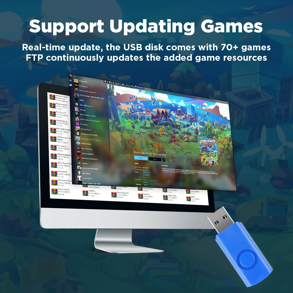 Recursos para PC, Suporte ao Sistema Playnite, Jogos Incluem 300 Jogos AAA, PS4, PS3, PS2, Wii, WiiU, janelas 8.1, 10, 11