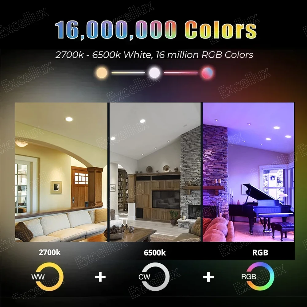 EWelink Zigbee GU10 LED Bulbs,5W RGB C+W Dimmable Spotlight Lamps, Smart App Control Led Light Bulb Works With Alexa Yandex Z2M