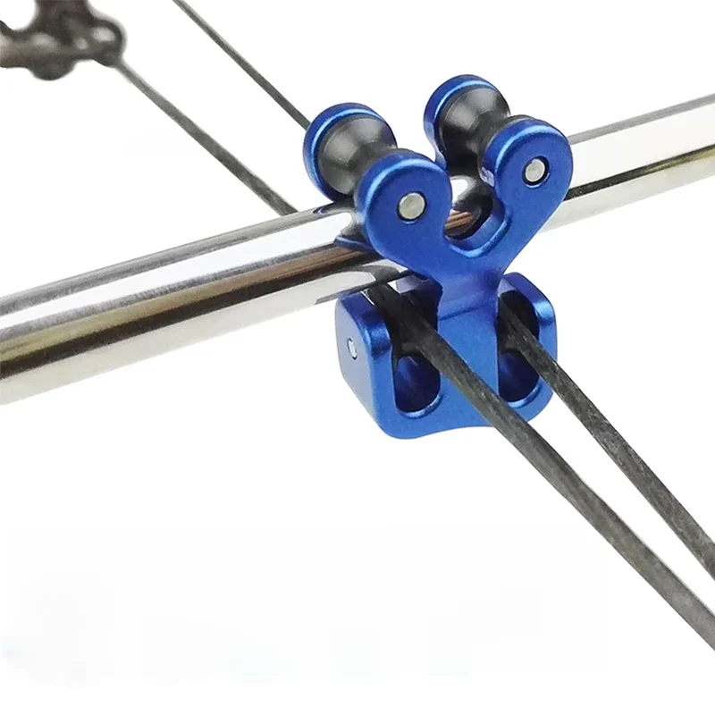 Bogenschießen Kabel Slide Aluminium Legierung Bowstring Splitter Roller Verbindung Bowstring