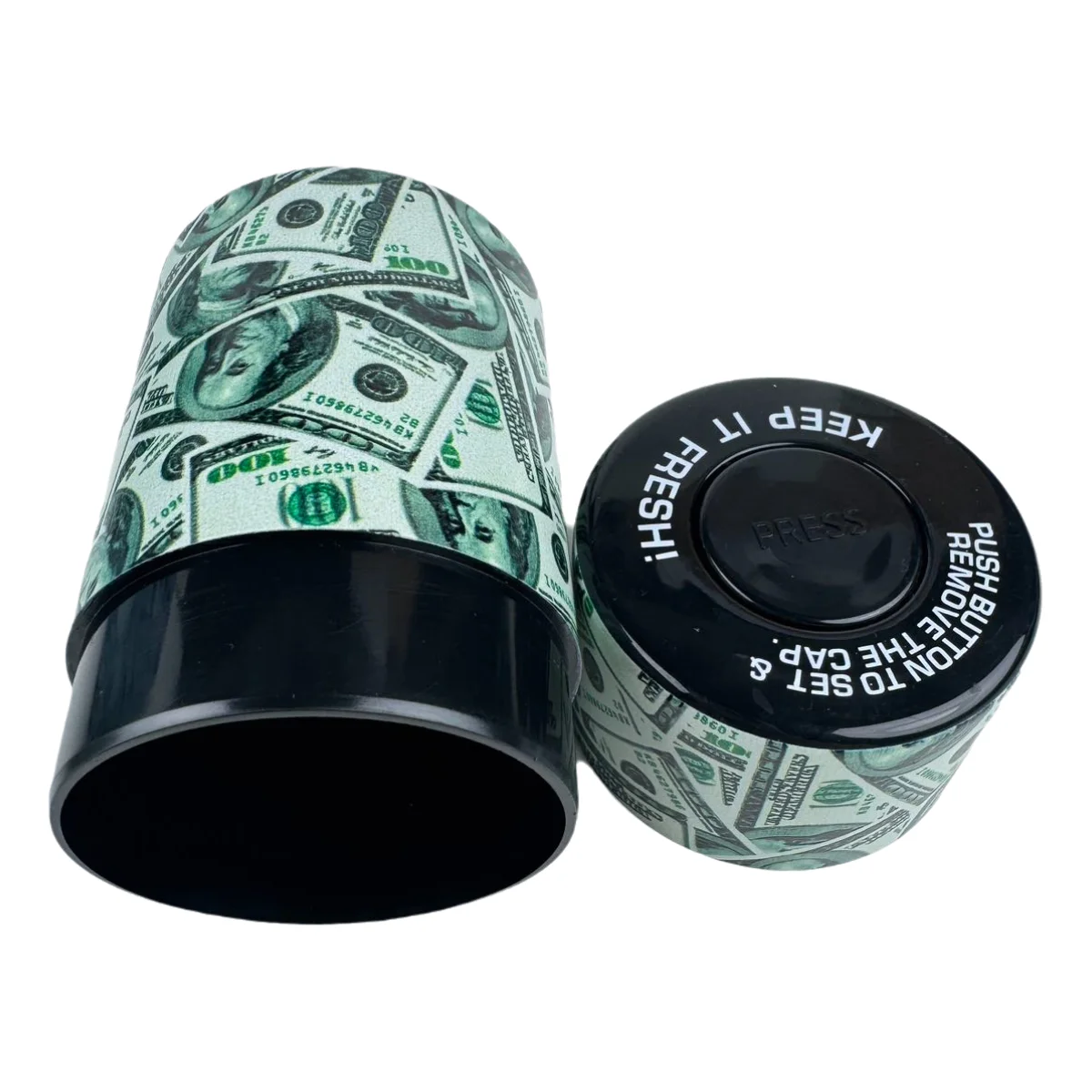 Vacuum Sealed Herb Stash Jar Container Airtight Smell Proof Plastic Storage $