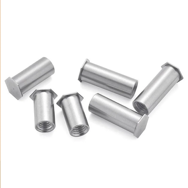 50Pcs/Lot M6 BSOS Stainless Steel Self-Clinch Blind Standoffs Internal Thread Rivet Standoffs For Sheet Metal Hardware Fasteners