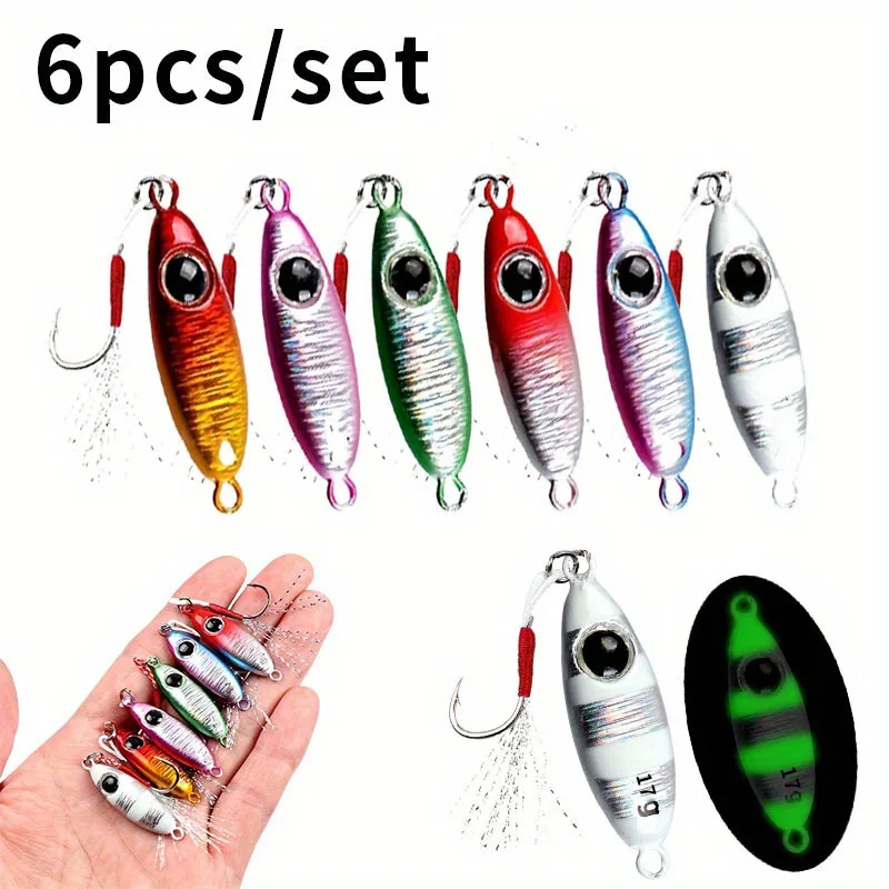 6Pcs Big Eye Jig Lo…