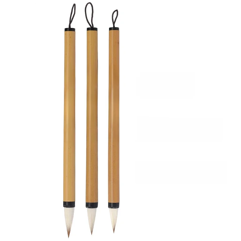 3 szt. Pędzel do chińskiej kaligrafii wełniane włosy zestaw pędzli do malowania do tradycyjnego tuszu akwarela Darwing Art Supplies — zdjęcie produktu 7