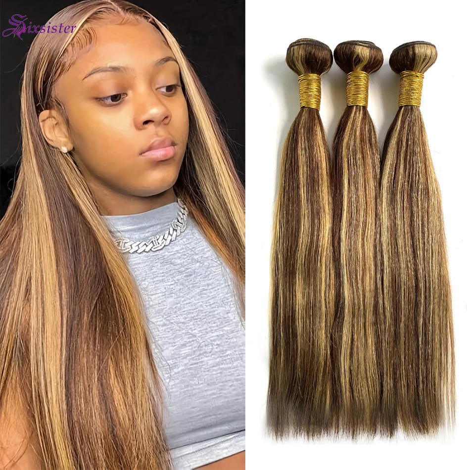 

Выделите прямые пучки человеческих волос P4/27, прямые пучки человеческих волос, бразильские 100% необработанные пучки натуральных волос, наращивание