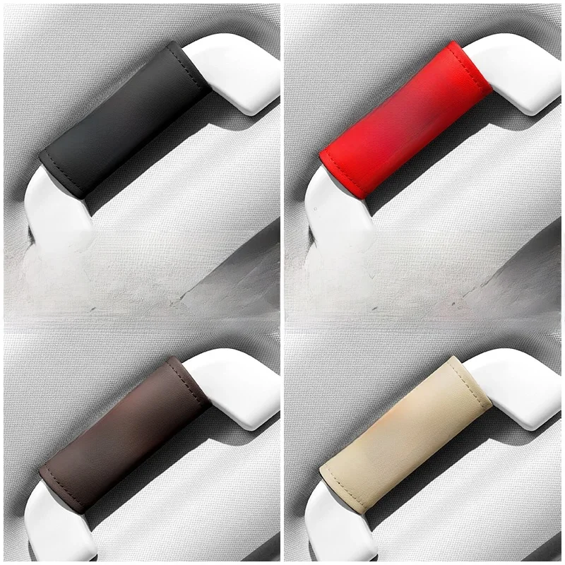 Juste de protection de poignée de porte en cuir, gants de nervure d'accoudoir de toit de voiture, accessoires de voiture, adieu Romeo ata, 1PC