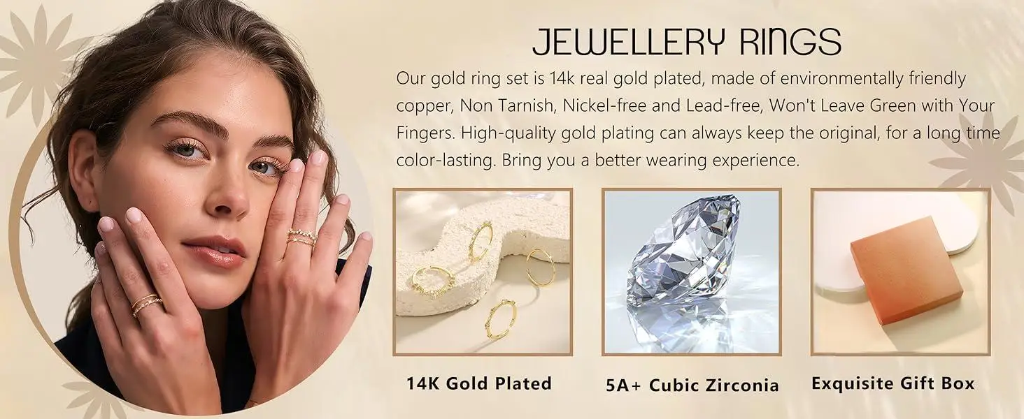 CZ Adjustable Stacking Ring Set — product information 4