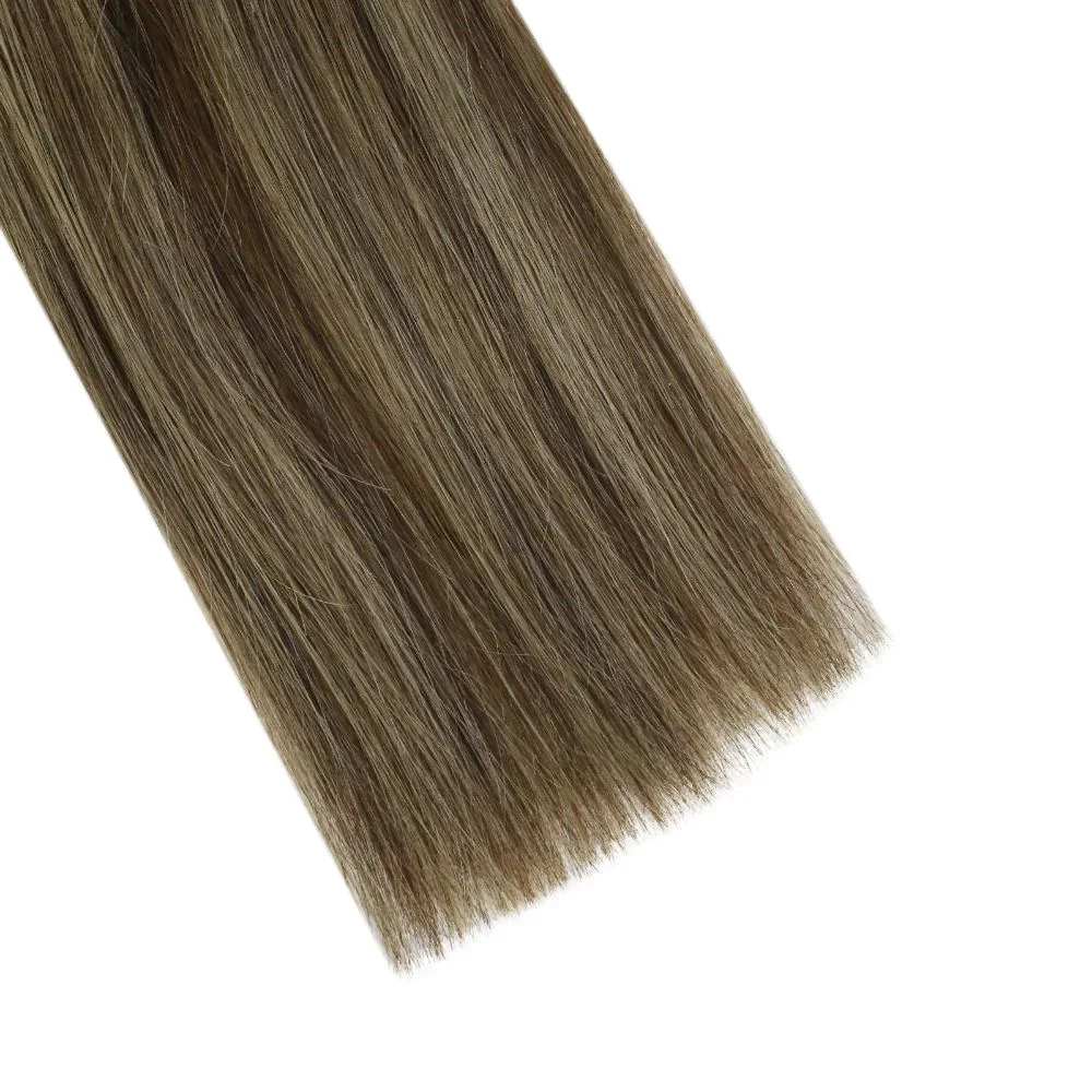 LaaVoo Keratin Human Hair I Tip Hair Extensions Straight Natural Hair Stick Tip Pre-bonded Remy 100% Real Brazilian Human Hair