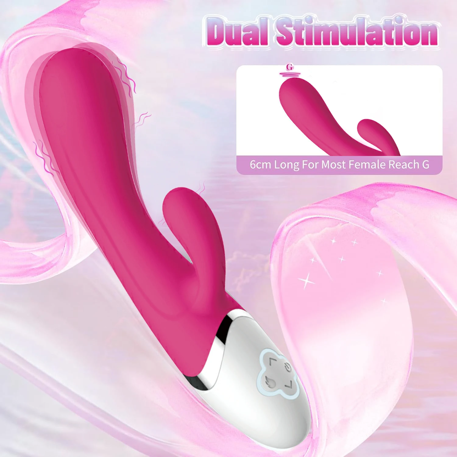 Rabbit G Spot Vibrators Sex Toys for Woman with 10 Vibration Modes Triple Stimulator Powerful Dual Motor Rose Sex Toy