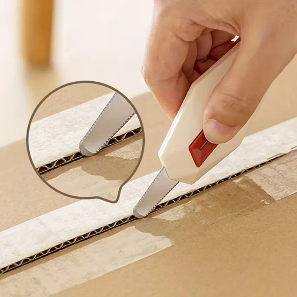 سكين فتح الصندوق الصغير قابل للتمديد، مزود بسكين فتح صندوق صغير مغناطيسي مدمج، وسكين فتح صندوق الأمان،