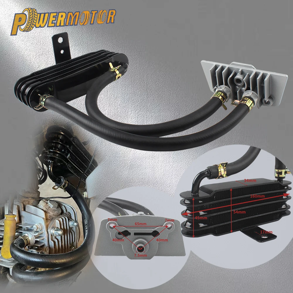 

Oil Radiator Motorcycles Oil Cooler for Honda Monkey 125 Accessories Dirt Pit Bike GY6 Universal 125cc Motocross Engine Cooling