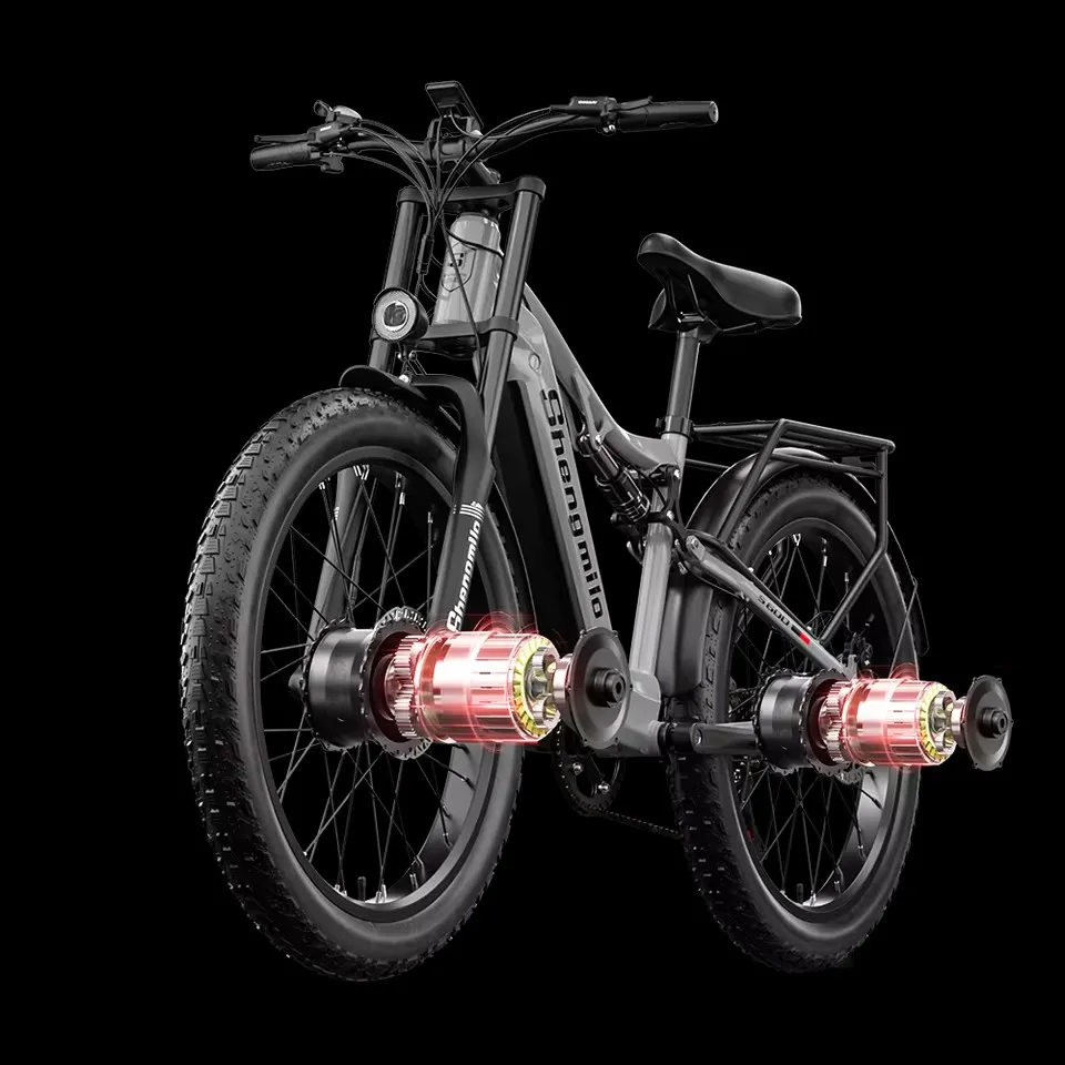 

S600 2000W Dual Motor 48V17.5AH Electric Bicycle Battery 26 Inch Wide Tyre Electric Bike Men's E-Mountain bike