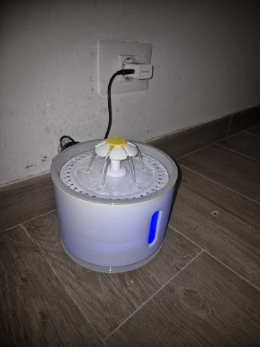 Customer review photo for 2.4L Quiet Pet Water Fountain with LED Light