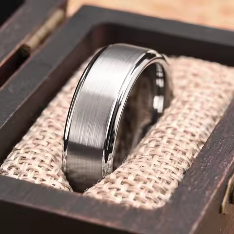 silver tungsten ring for man anillos bague homme pareja de compromiso fashion jewelry wedding bands couple engagement rings gift