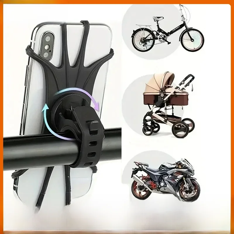 AliExpress VIKEFON 360 Rotatable Bicycle Motorcycle Mobile Phone Holder Bracket Silicone Support Silicone Pull