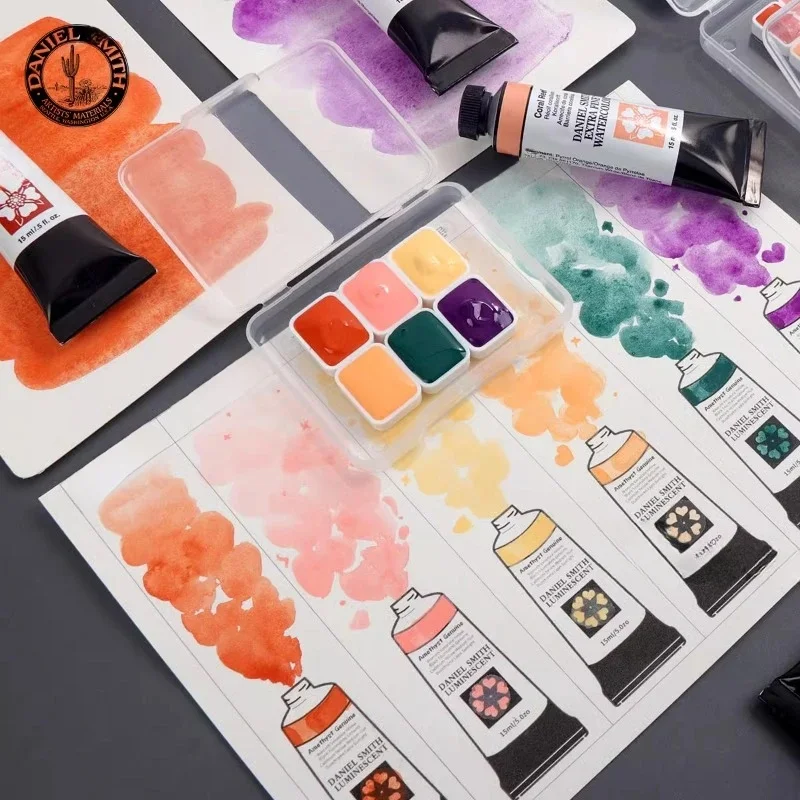DANIEL SMITH 2025 nowy 6 kolorów pigment akwarelowy kolor skóry/rif koralowy różowy artystyczny akwarela materiały artystyczne — zdjęcie produktu 7