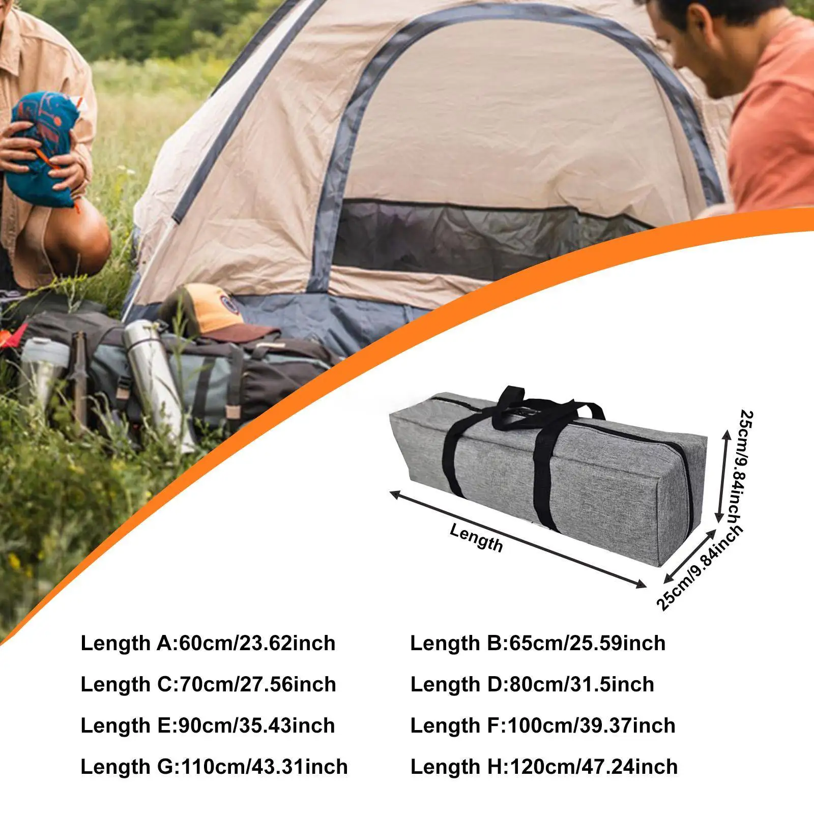 Bolsa de armazenamento portátil para equipamentos de acampamento, à prova d'água, tenda espessada, mochila para caminhadas ao ar livre, artigos diversos, cadeira dobrável