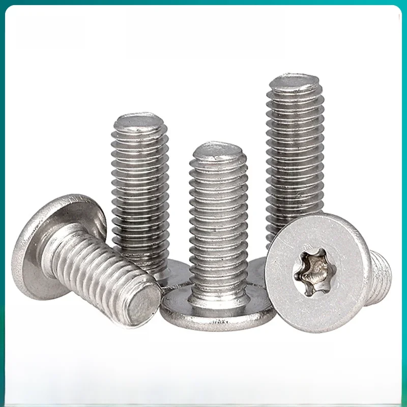 20/ 10/ 5 pièces M2 M2.5 M3 M4 M5 M6 M8 CM Six lobes Torx Ultra mince Super bas plat vis à tête de plaquette boulon 304 acier inoxydable