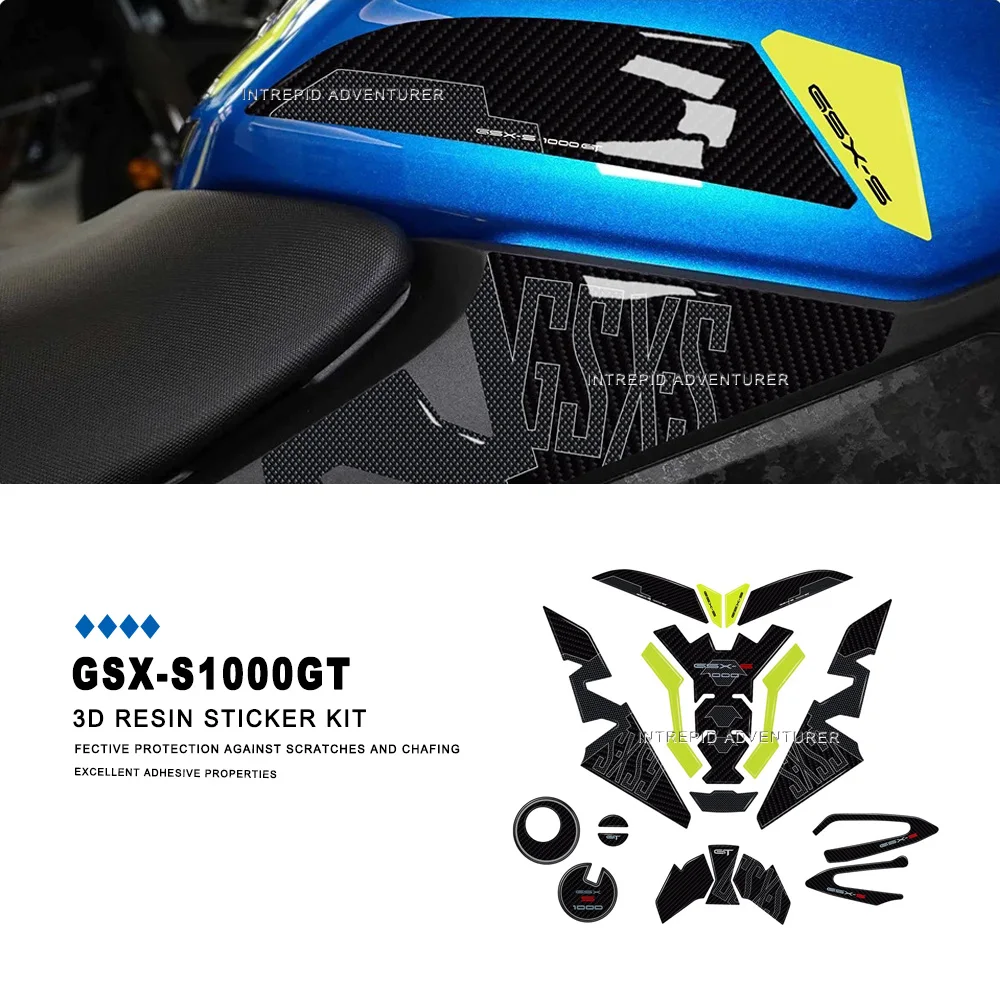 

Motorcycle Accessories Fuel Tank Pad Protector Covers 3D Resin Stickers Kit for GSX-S1000GT GSXS 1000 GT GSX-S 1000gt 2022