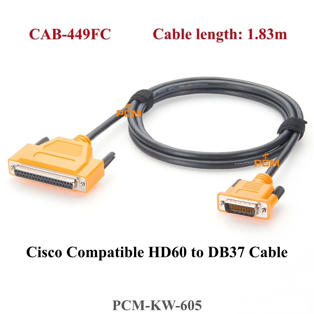 

Cisco Compatible CAB-449FC Female DCE RS-449 Serial Cable DB-60 HD60 LFH60 to DB37 Male Plug Connector 72-0796-01 for router