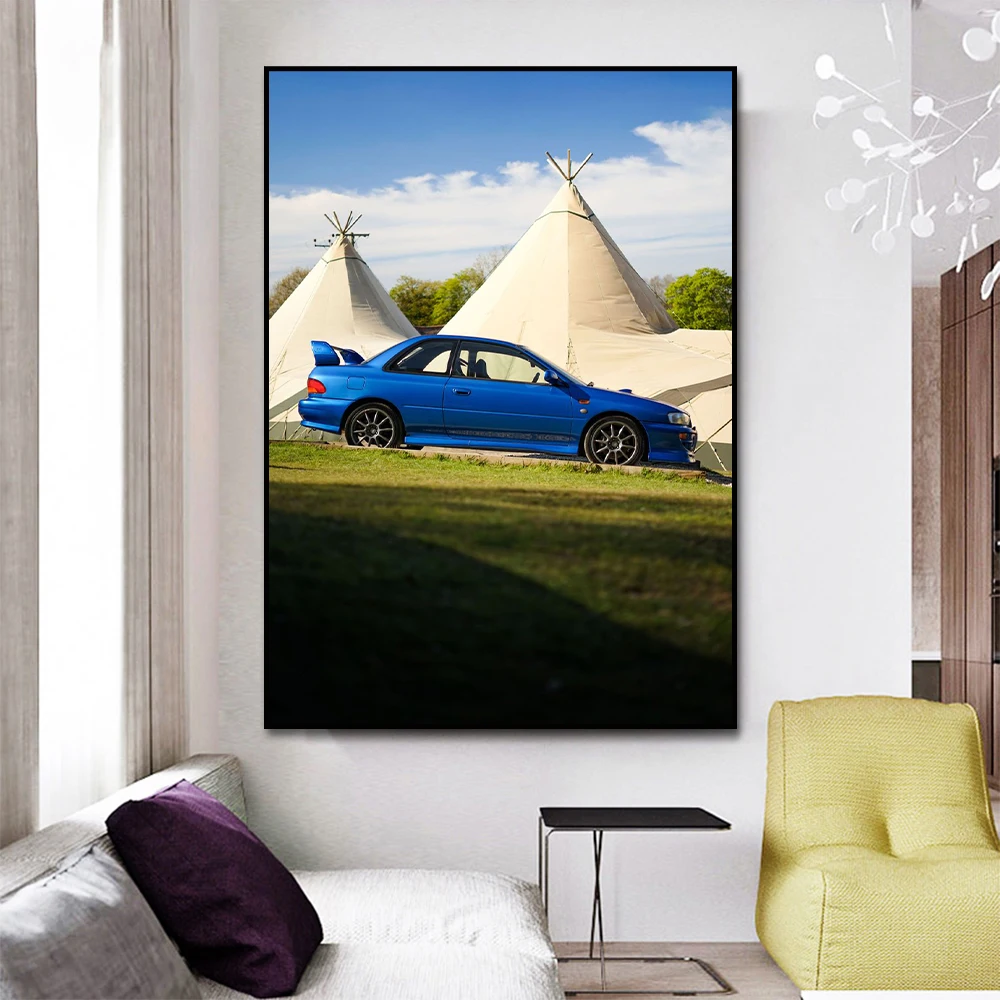 

Modern Blue Sports Car Canvas Painting Poster Wall Art Prints Nordic Home Decorate Picture Suitable For Living Room And Bedroom