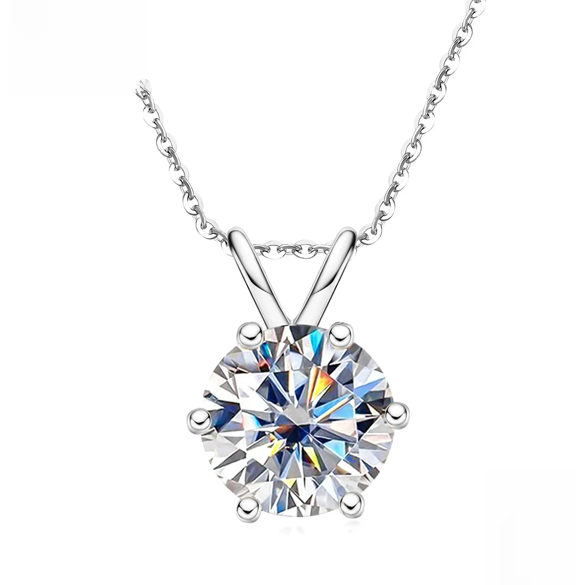 tipoJewel 1ct 3ct 5ct D kolor Moissanite diament najwyższej jakości 18K pozłacany naszyjnik wisiorek piękna biżuteria prezenty hurtowo — zdjęcie 2