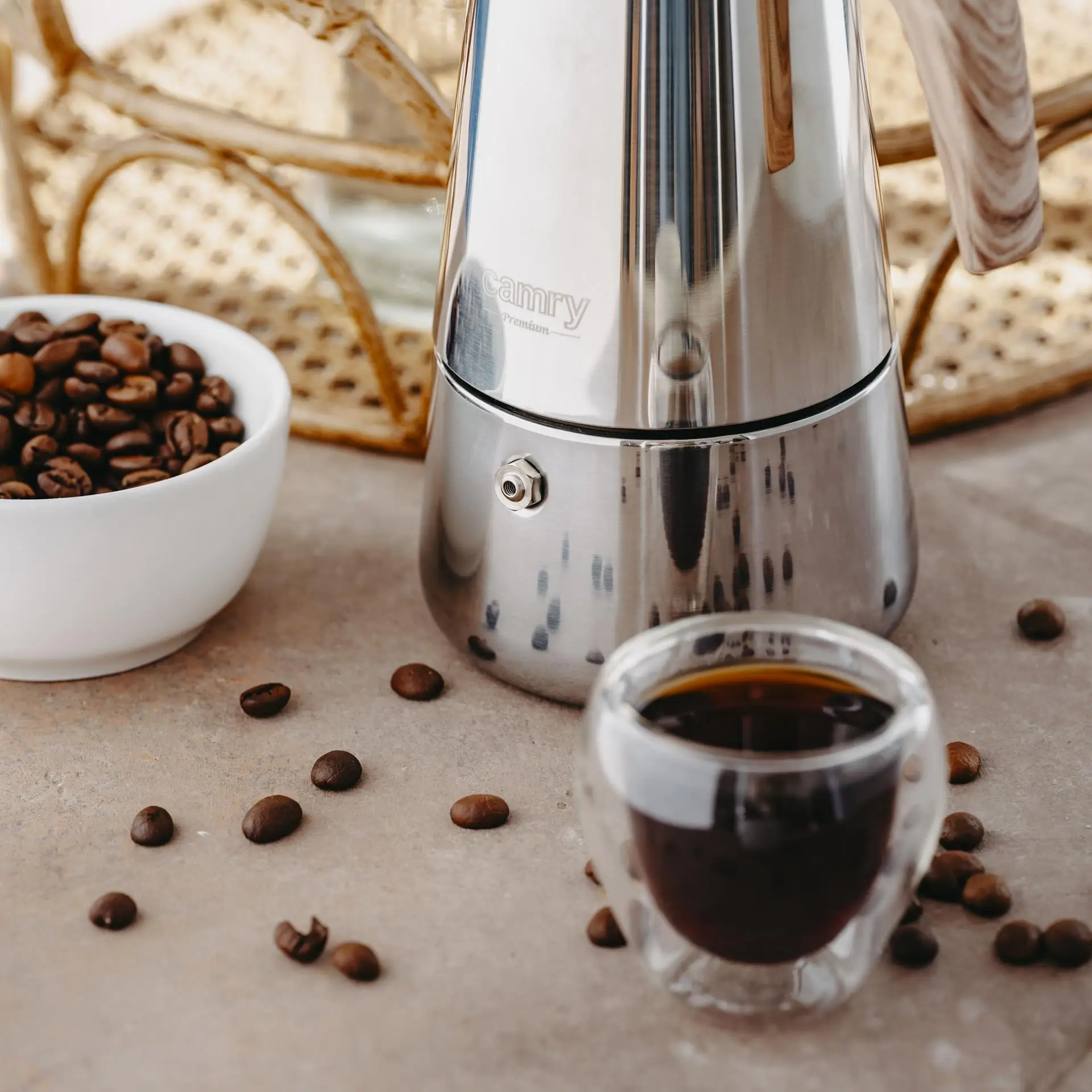 Picture 5: 450ml Steel 9 Cups Espresso Induction Gas Cooker Coffee Machine