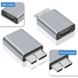 Male Type-C USB C to Female USB 3.0 Micro B Adapter Connector  Micro B to USB C 3.1 Adapter for USB3.0 External Portable SSD HDD