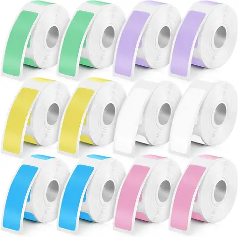 P15 Label Printer Sticker 12*40mm Label Tape Thermal Printer Paper 160pcs/roll Compatible Phomemo D30 Marklife P12 P11 Labelle