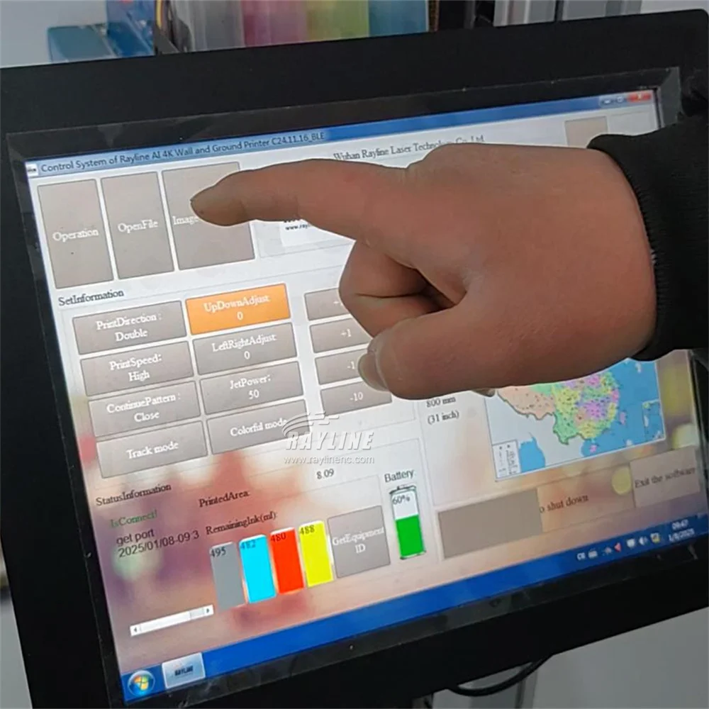 16/32/64 ㎡/hour Touch Screen 9600DPI AI 4K Wall Printing Machine Direct To Wall