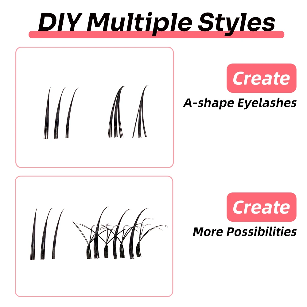 Ресницы Quewel для манги, искусственные ресницы, Cluster, естественный вид, Wispy Lashes C/D 0,07 мм, влажные ресницы, косплей, форма ресниц, макияж