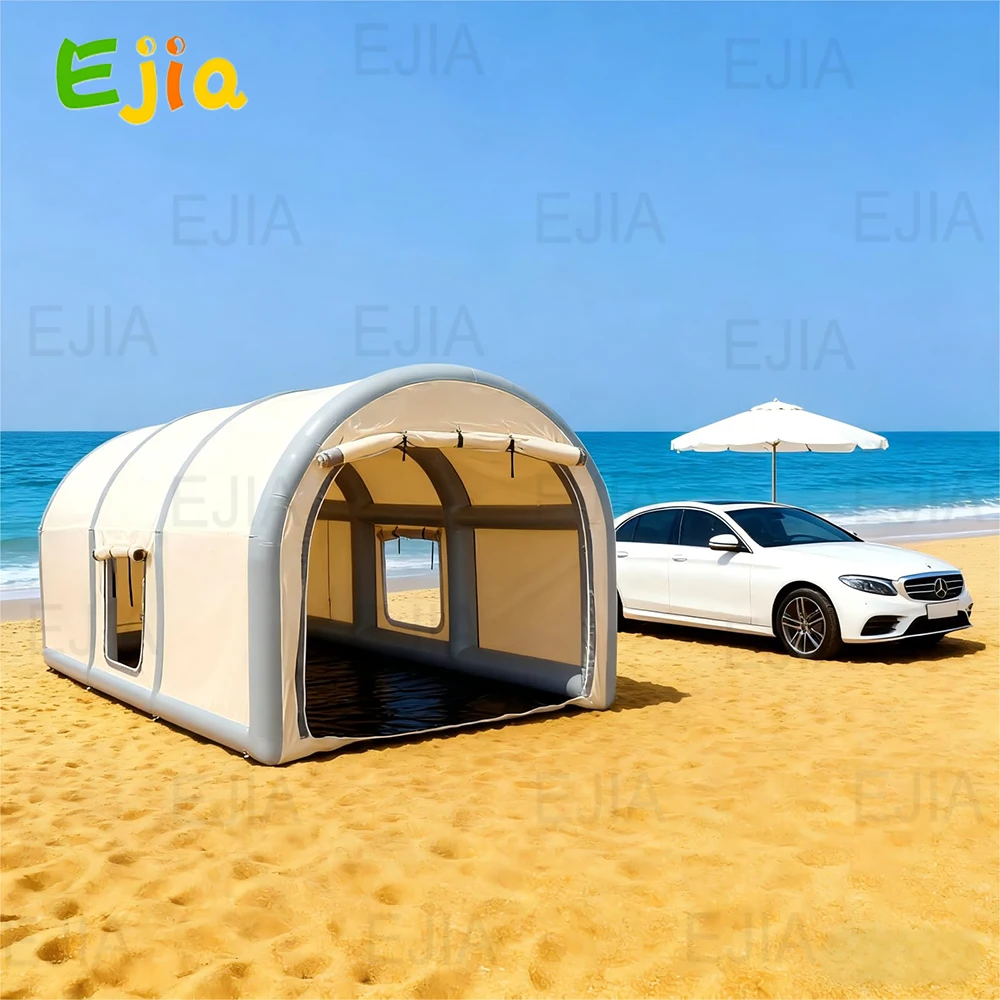 Tienda de campaña inflable para coche, refugio de garaje portátil de PVC con 2 ventanas laterales, bomba eléctrica, garaje de coche para protección de vehículos, 20x10x8 pies
