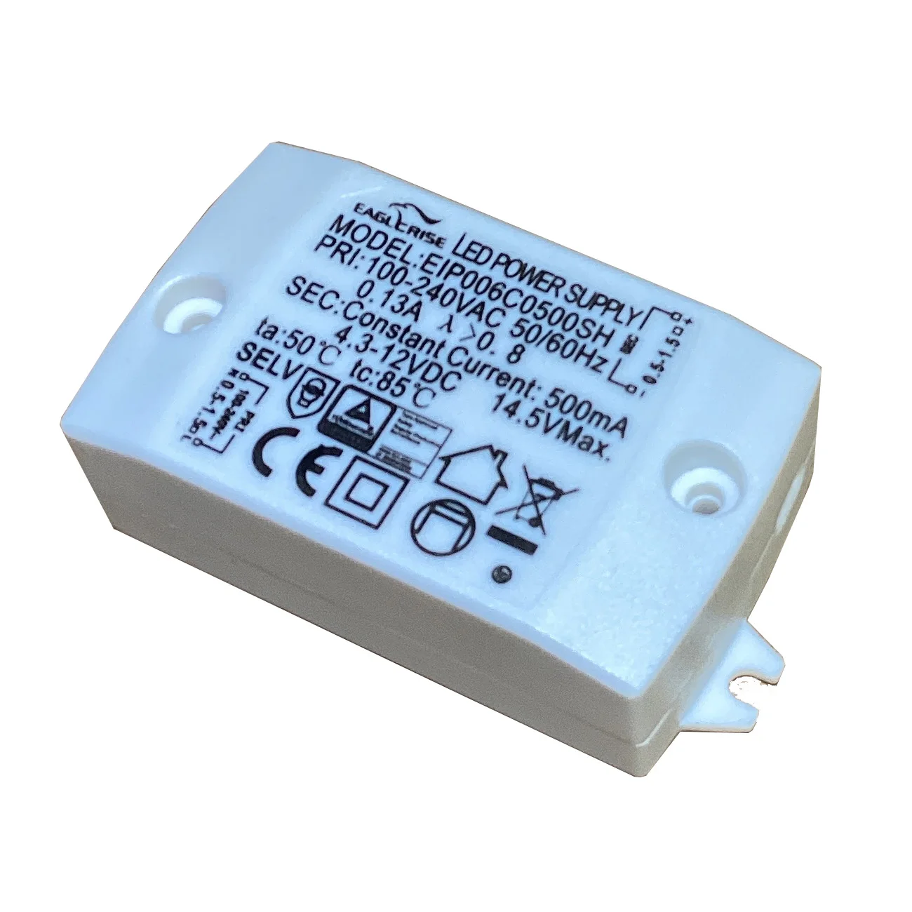 Eaglerise 6W LED Power Supply 500mA EIP006C0500SH