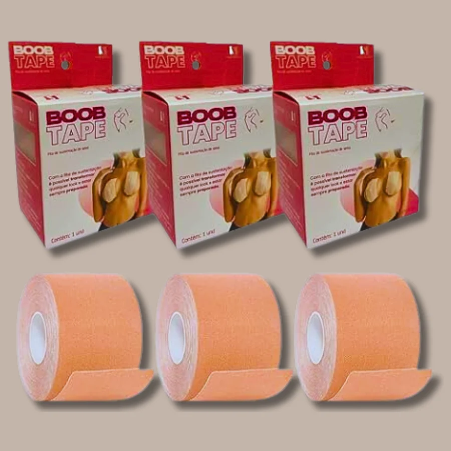 Breast Lift Adhesive Tape Waterproof Push Up 5 Meters Beige Boob Tape Body A Proof d'Agua Sweat Resistant