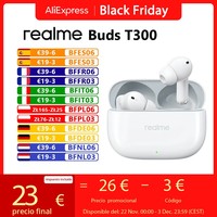 realme Buds T300 TWS Wireless Earphone 30dB Active Noise Cancelling 12.4mm Dynamic Bass Driver BT5.3 IP55 Wireless Headphone