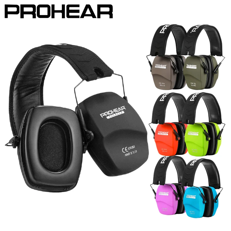 

PROHEAR Shooting Ear Protection NRR 26dB Noise Reduction Safety Earmuffs Foldable Hearing Protector for Gun Range Hunting