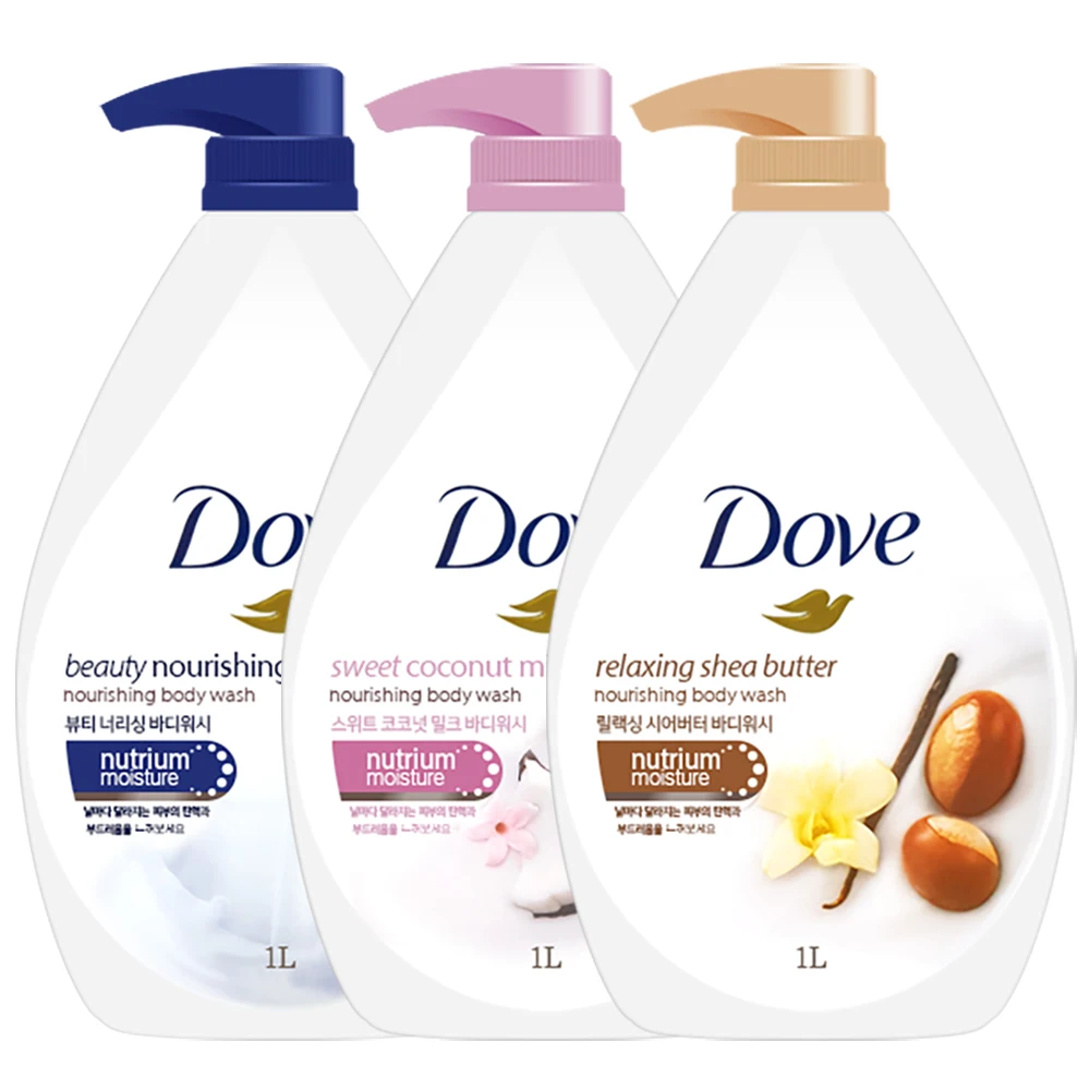 [AL0141]Dove body wash 1L x3 bottles{ beauty + shea butter + coconut }