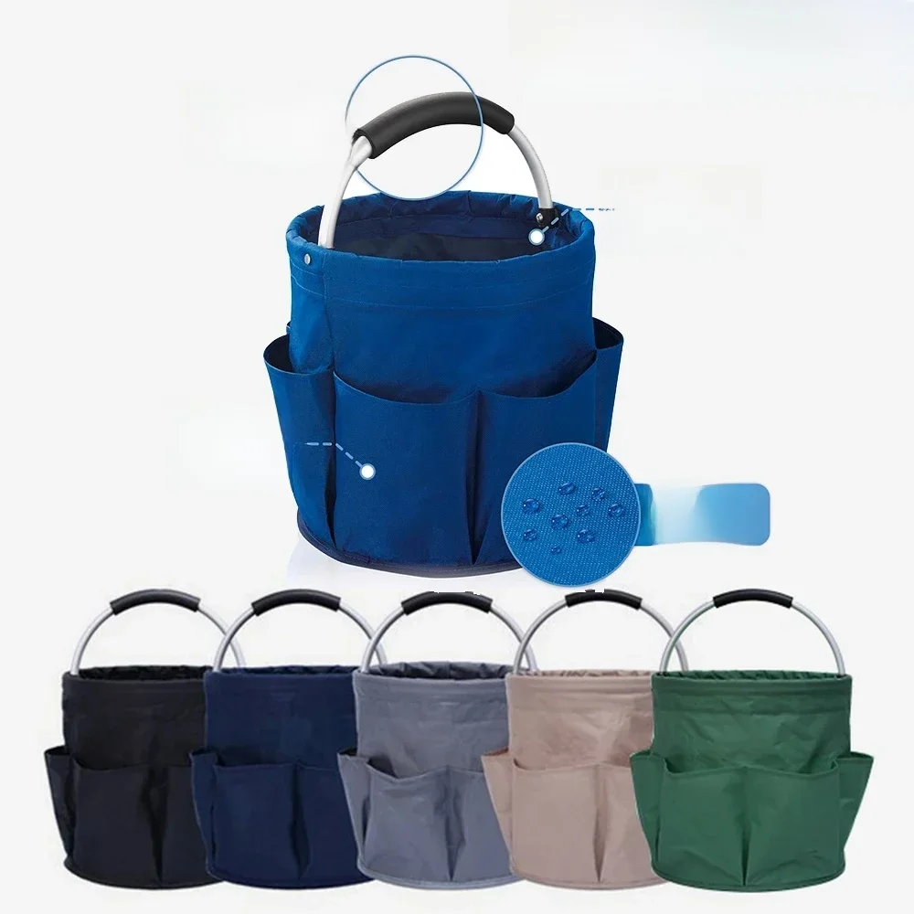 Tool Organizers Bag 17L Collapsible Tool Bag Laundry Organizer Outdoor Camping Garden Harvest Basket Bathroom Storage Wash Bag