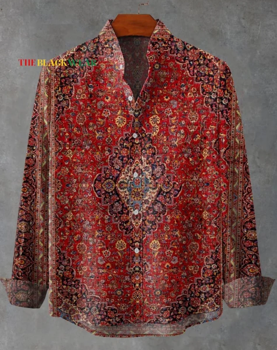 New Art Abstract Men's Shirt 3D Printing Unisex Casual Fashion Long Sleeve Shirt Oversized Unisex Clothing Ethnic Style Series H