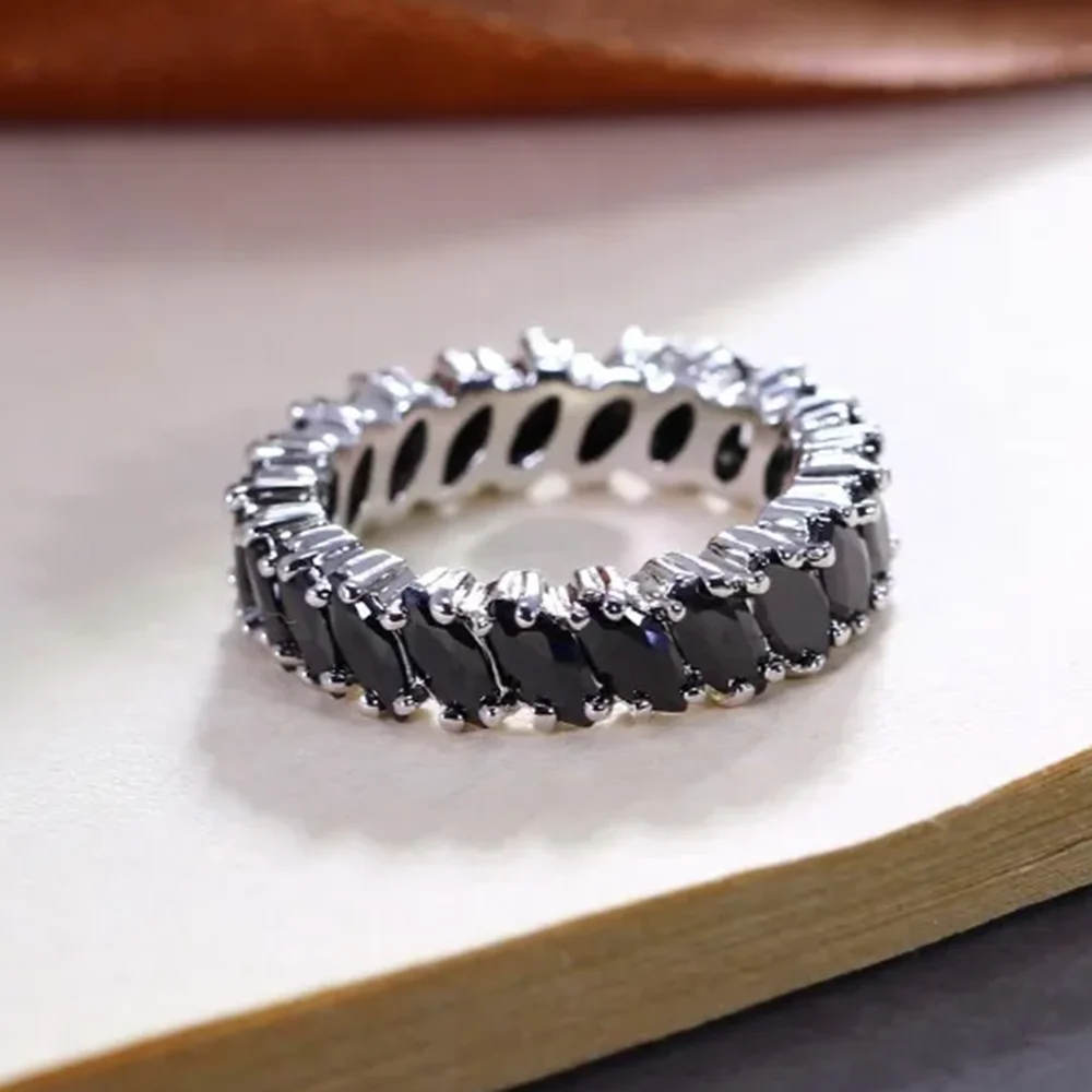 YLMyself خاتم زركونيا مكعب ملون، تصميم بسيط أنيق، خاتم نحاسي 6 ألوان لمجوهرات الذكرى السنوية، دائرة نمط ساخنة