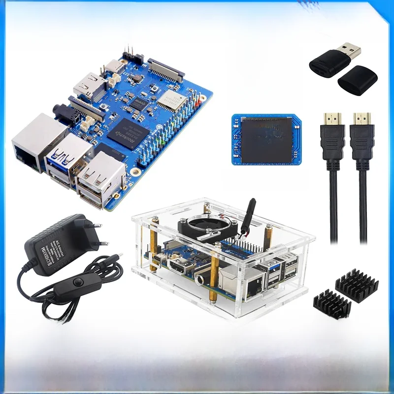 Pomarańczowy Pi 3B 8GB 4GB 2GB Ram RK3566 czterordzeniowy 64-bitowy WiFi + BLE Gigabit SBC 4K wideo opcjonalny moduł eMMC komputer jednopłytkowy — zdjęcie 2