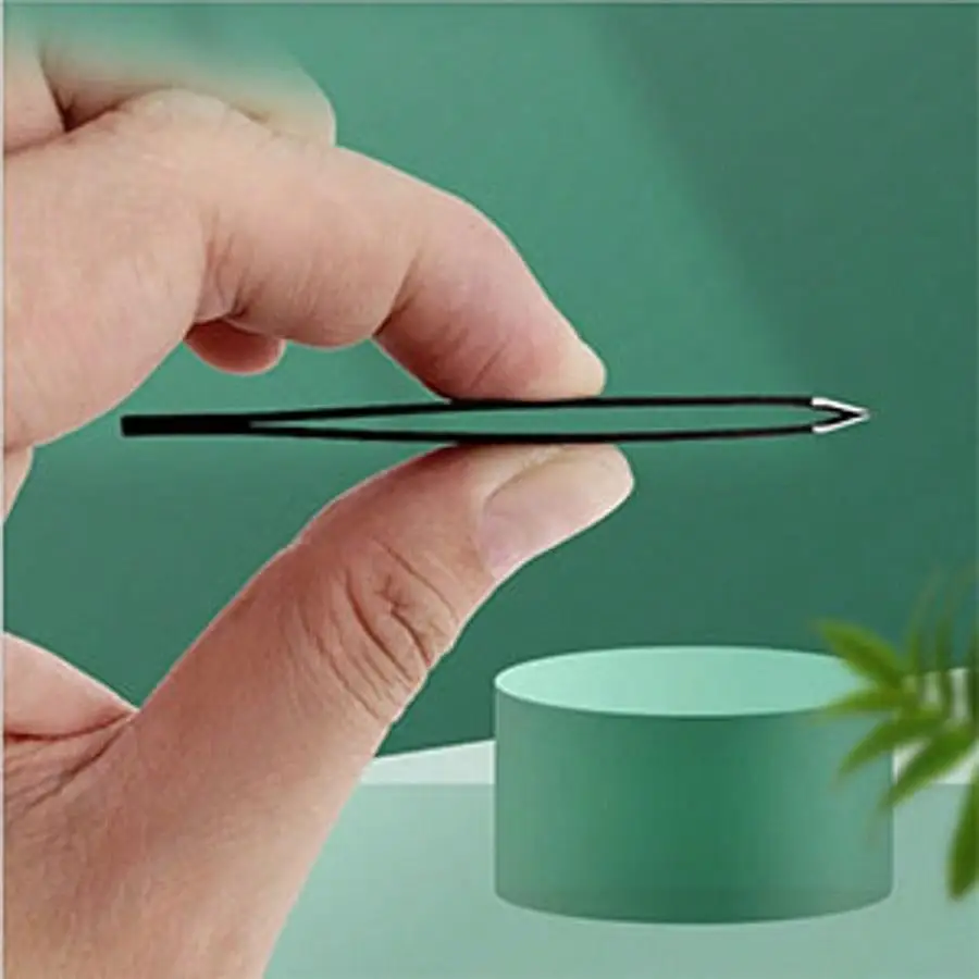 4-Piece Compact Precision Tweezers Set | Mini Makeup Tools for Eyebrow Shaping & Eyelash Application