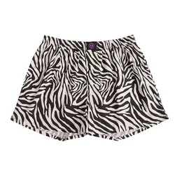 Pure Cotton Zebra Print Panties For Men And Women Pattern Comfortable Breathable Shorts For Home Leisure