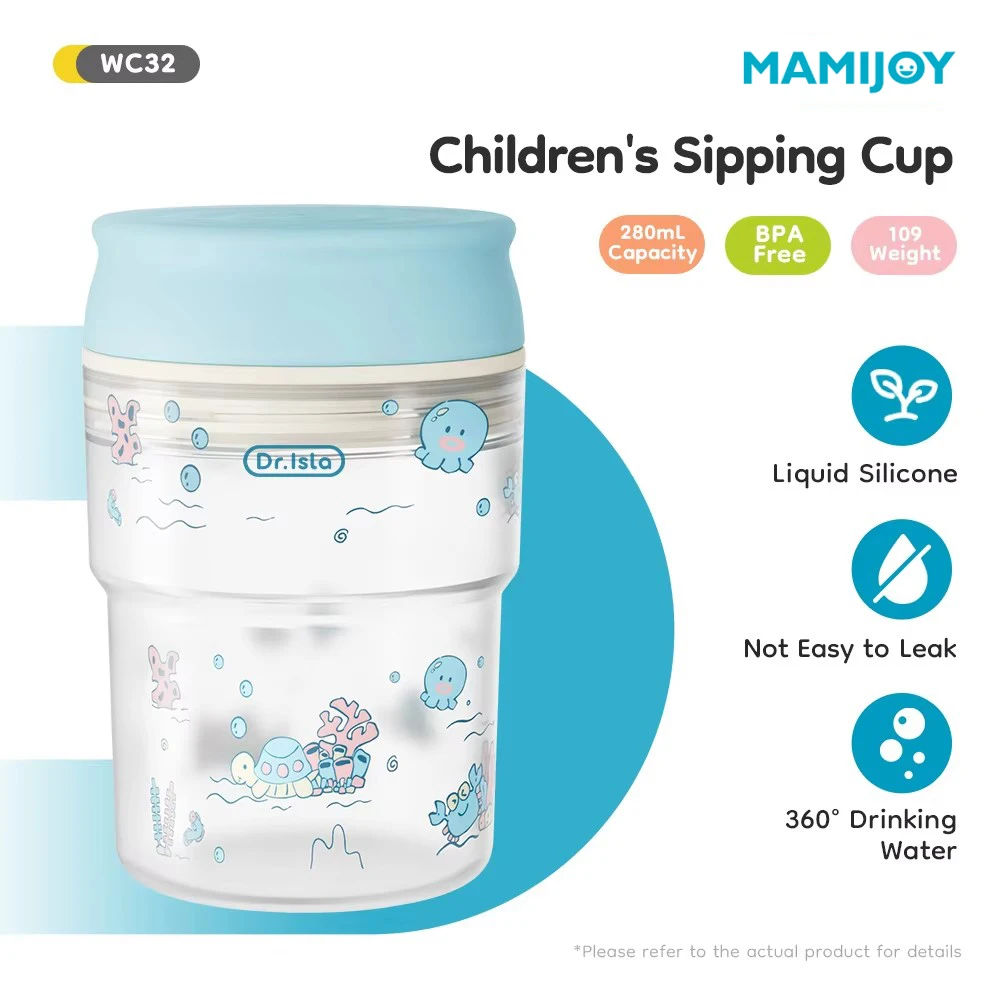 

280ml New Baby Learning Drinking Cup 360 Degrees Drinking Water Baby Sucking Cup Flip Lid Leakproof Infants Water Cups BPA Free