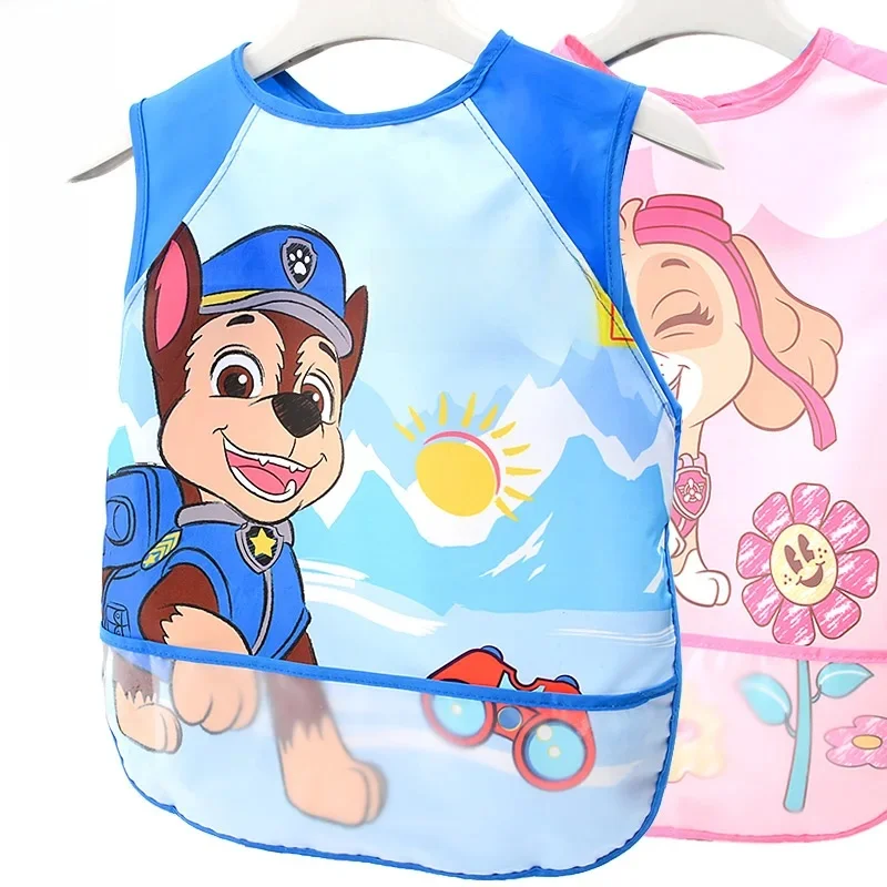 Bavoir imperméable Paw Patrol pour bébé, tablier coloré de dessin animé, pour manger, enfant, pour auto-alimentation
