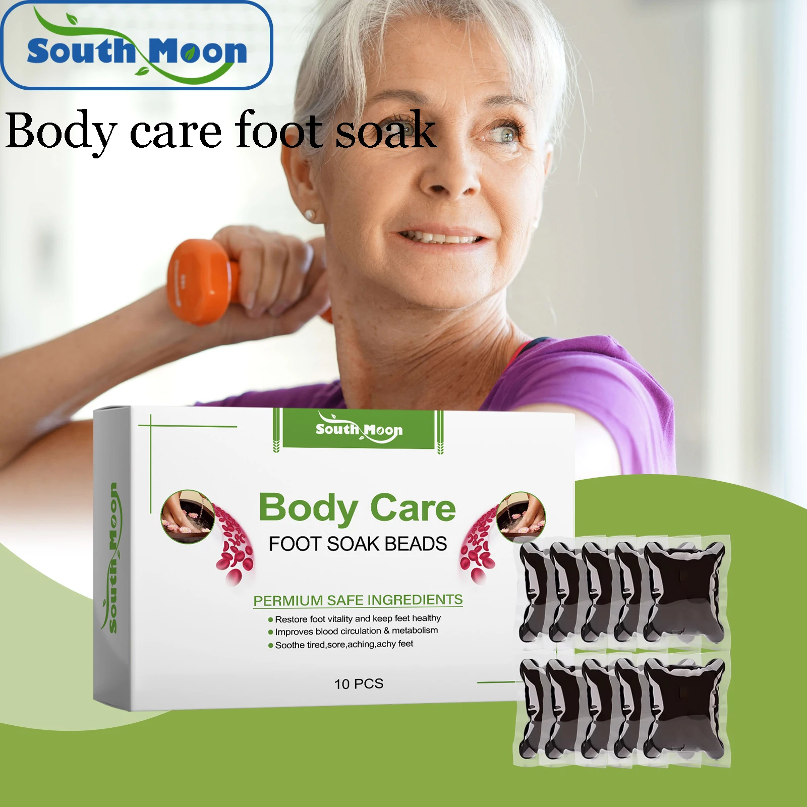 

Уход за телом South Moon, бусины для замачивания ног, травяная эссенция, питательное средство для снятия стресса и усталости, расслабление мышц, способствует здоровью, замачивание ног