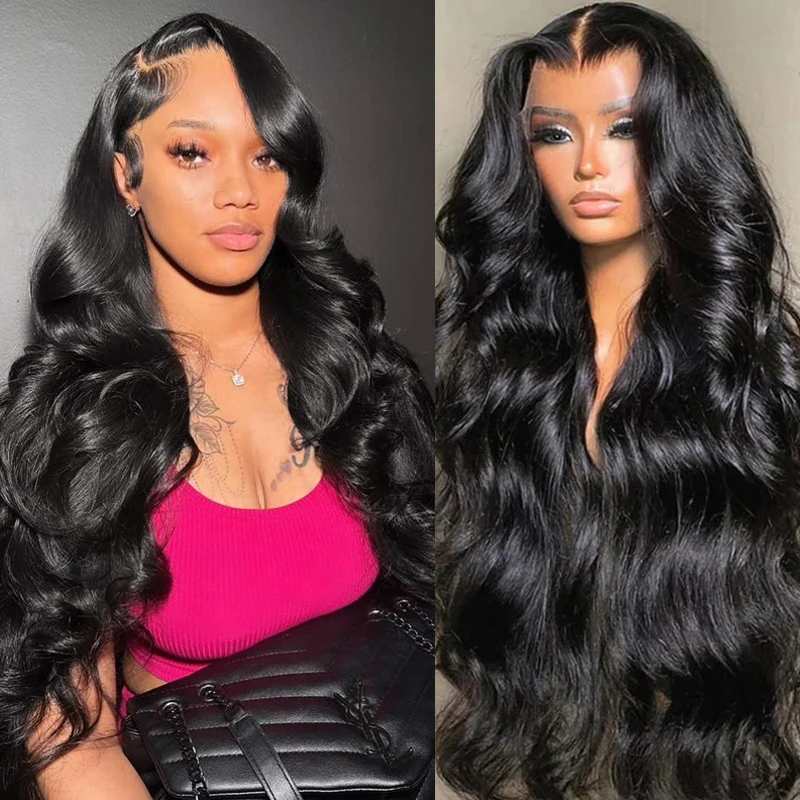 13x6 Body Wave Lace Front Wigs Human Hair Pre Plucked 100% Human Hair 180% Density Indian Human Hair With Baby Hair For Women