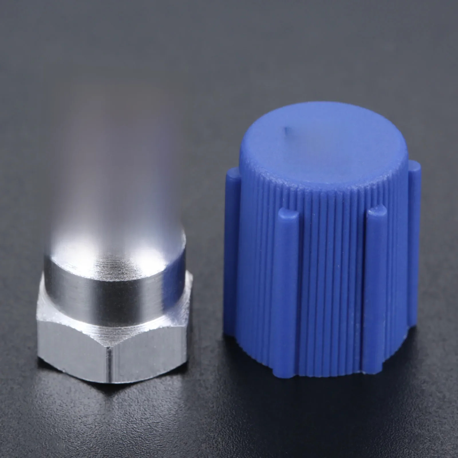 7/16 cala AC Service ładowanie Low Side Port R12/R22 do R-134a modernizacja Low Side Adapter z nasadką — zdjęcie 2