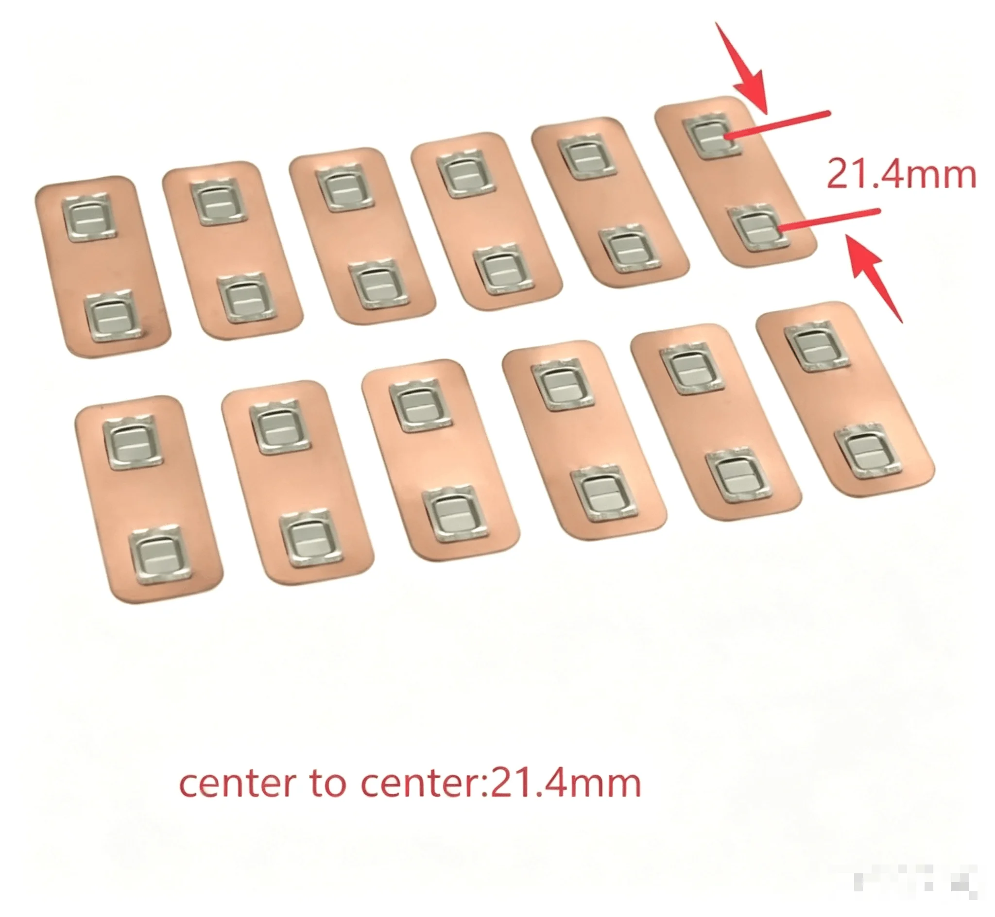 Copper-nickel Composite Sheet, Battery Connector, 1*2 Lithium Battery Circuit Protection Plate, New Energy Battery Parts, Copper